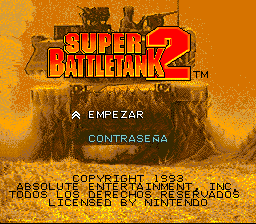Super Battletank 2 (Spain) Title Screen